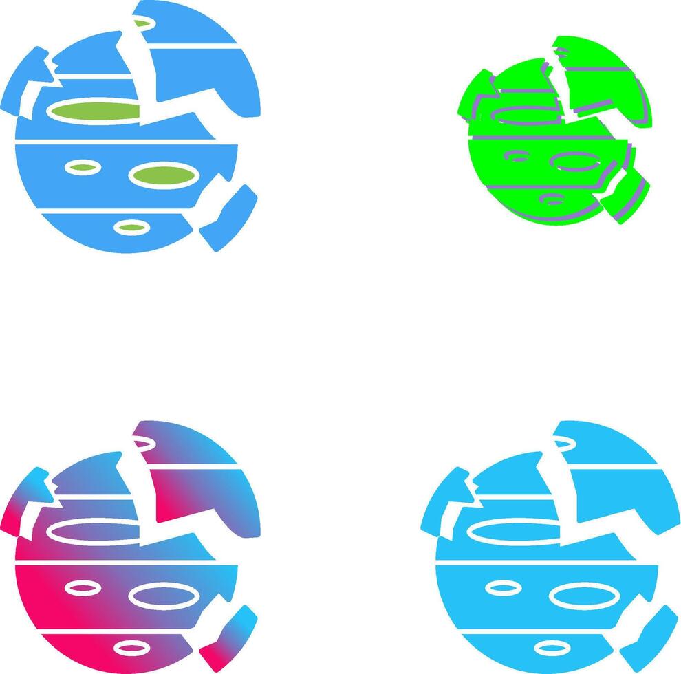 Destroyed Icon Design vector