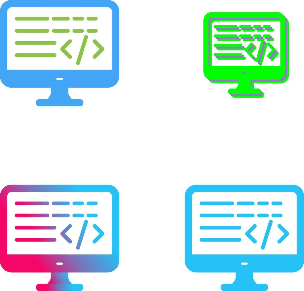 Coding Icon Design vector