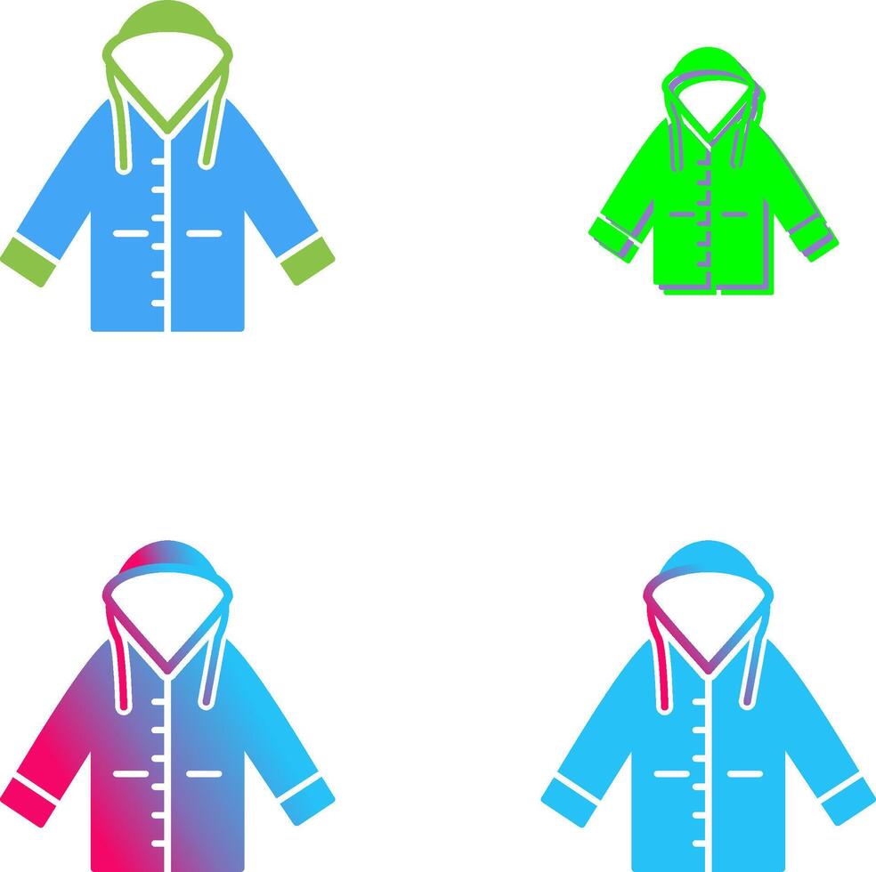 Raincoat Icon Design vector