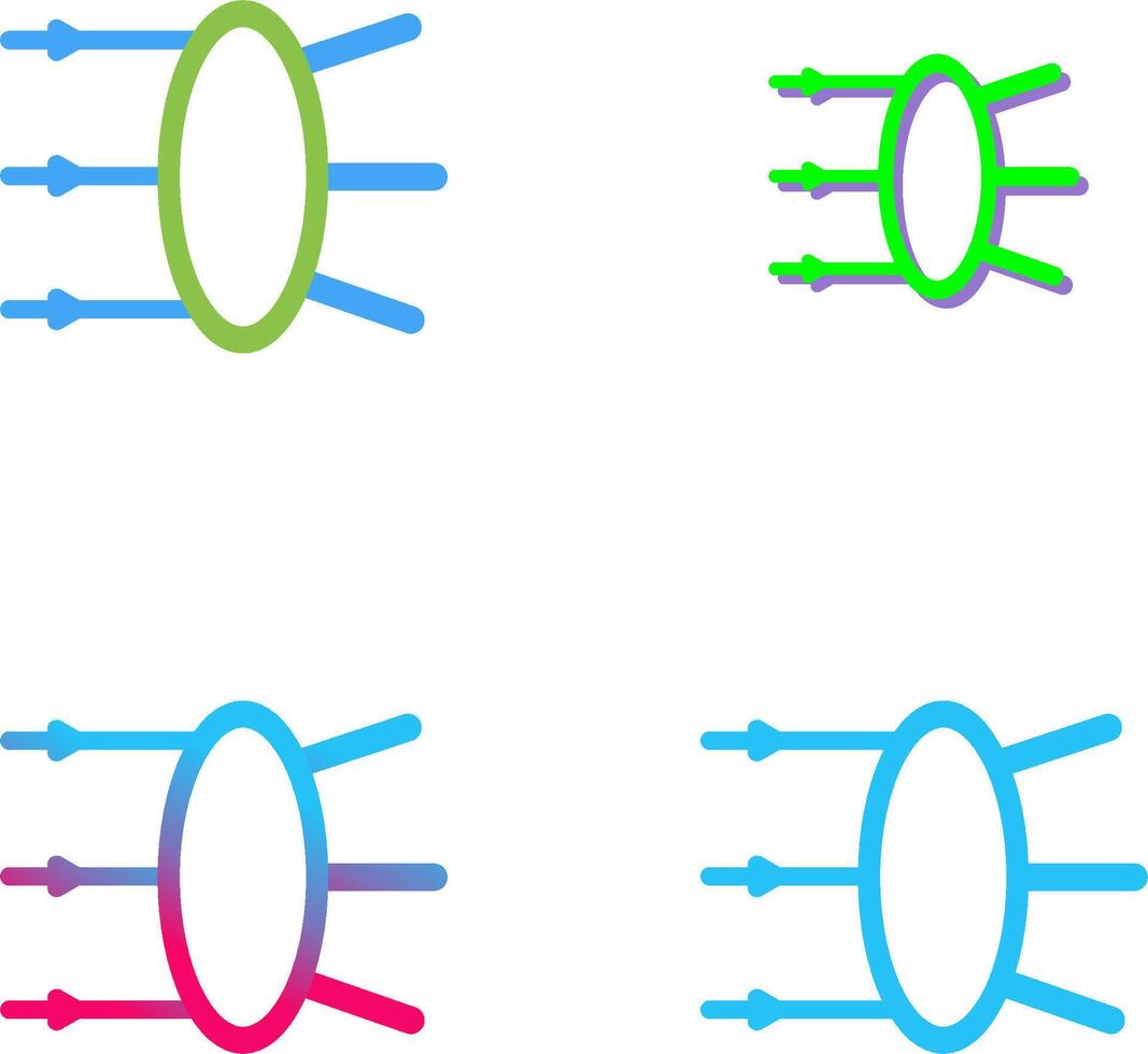 Refraction Icon Design vector