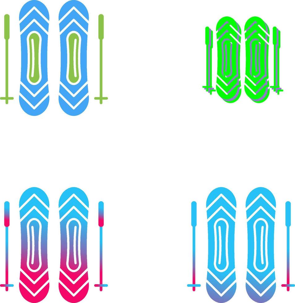 Ski Sticks Icon Design vector