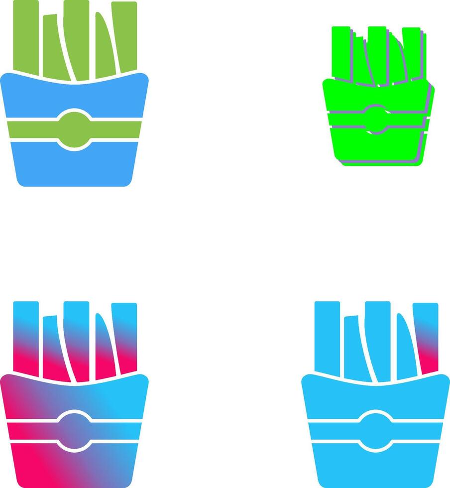 Fries Icon Design vector