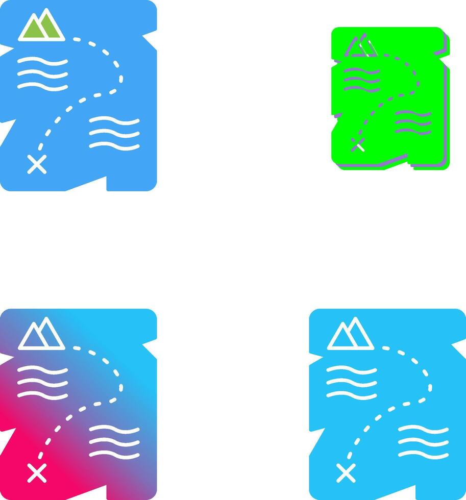Treasure Map Icon Design vector