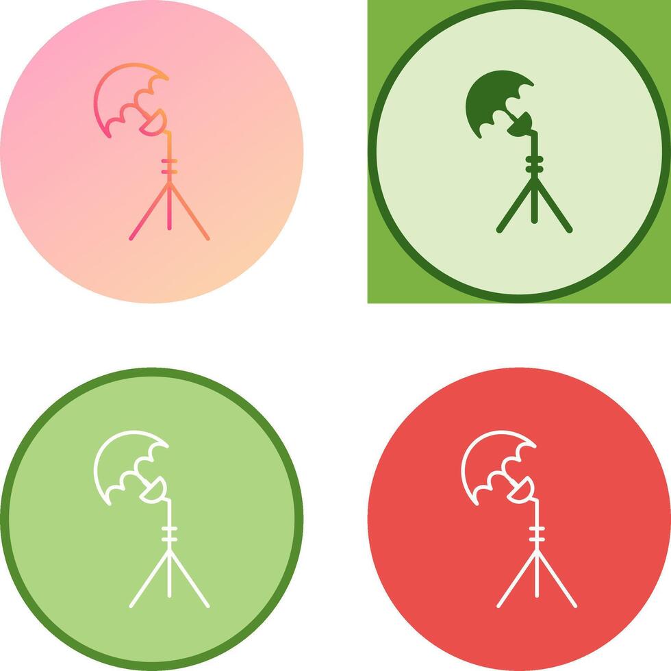 Unique Light Stand Icon Design vector