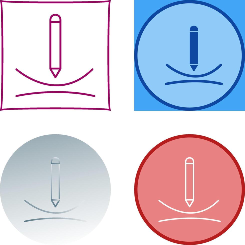 Draw Curve Icon Design vector
