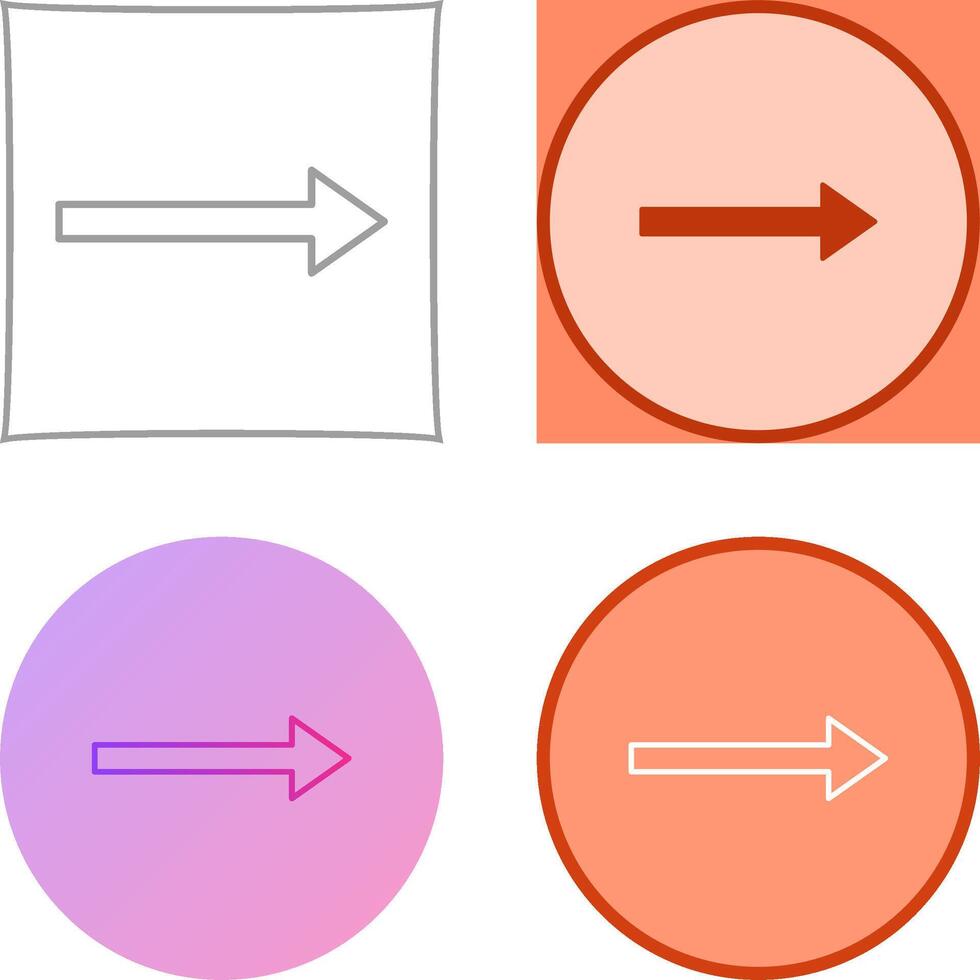 Unique Right Arrow Icon Design vector