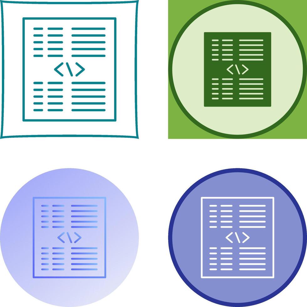 Piece of Code Icon Design vector