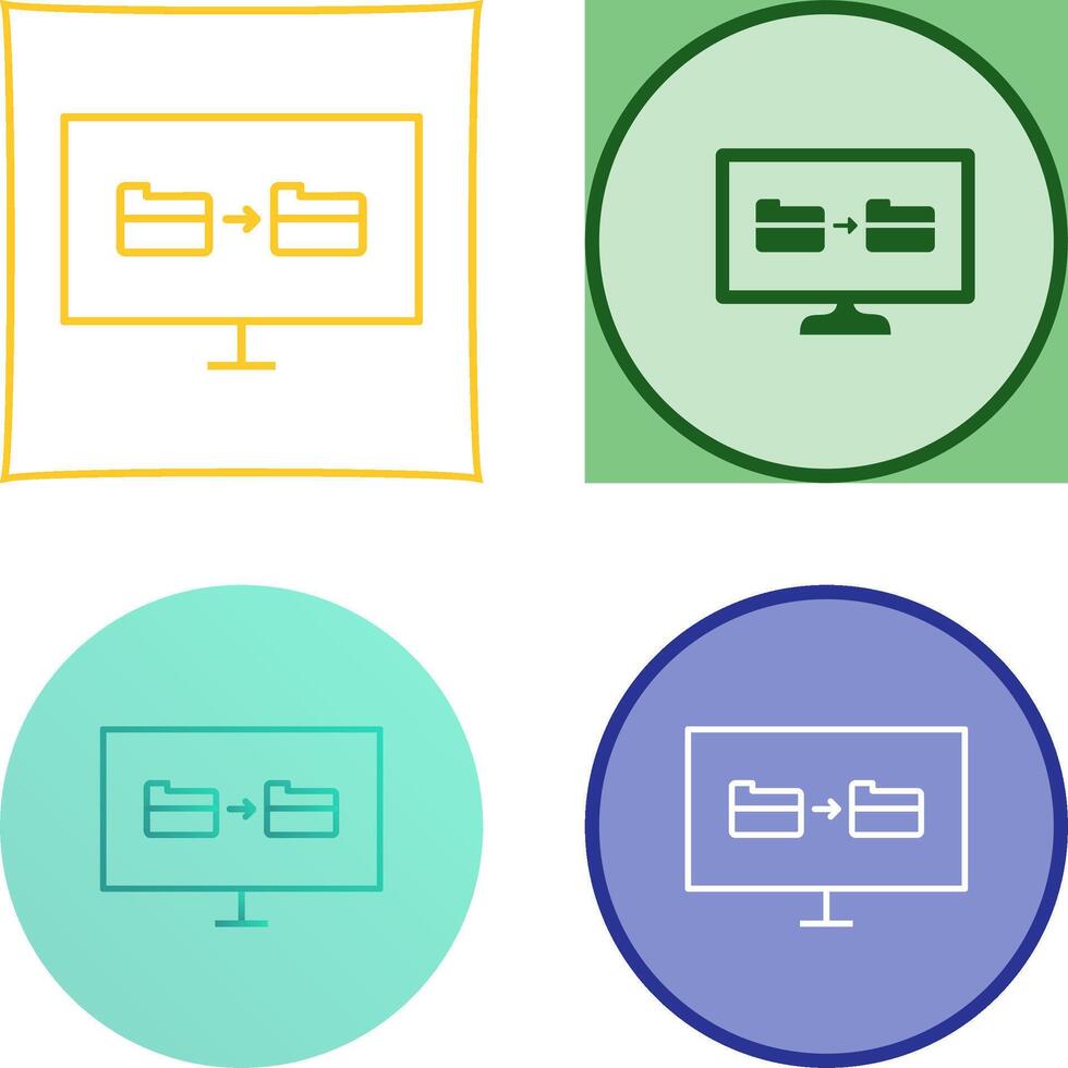 Unique File Sharing Icon Design vector
