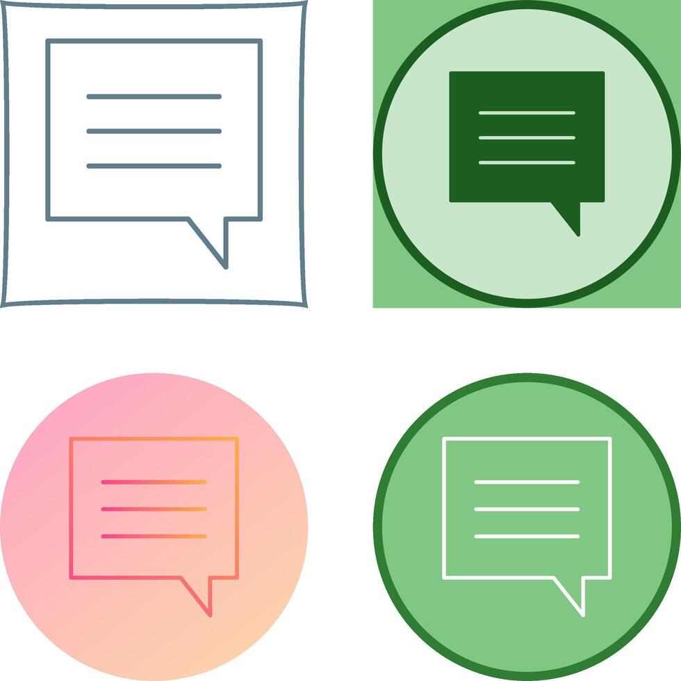 Unique Single Chat Bubble Icon Design vector