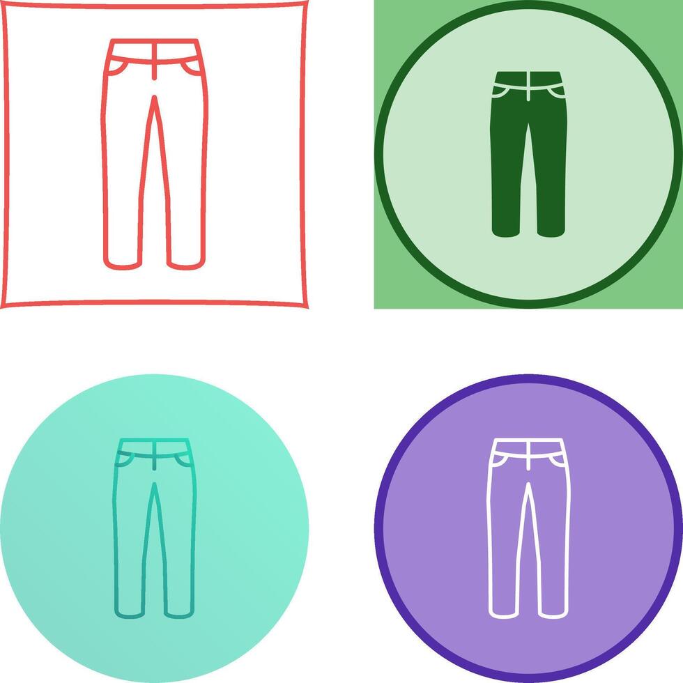 Trousers Icon Design vector