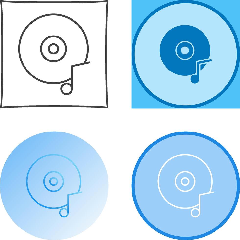 Music CD Icon Design vector
