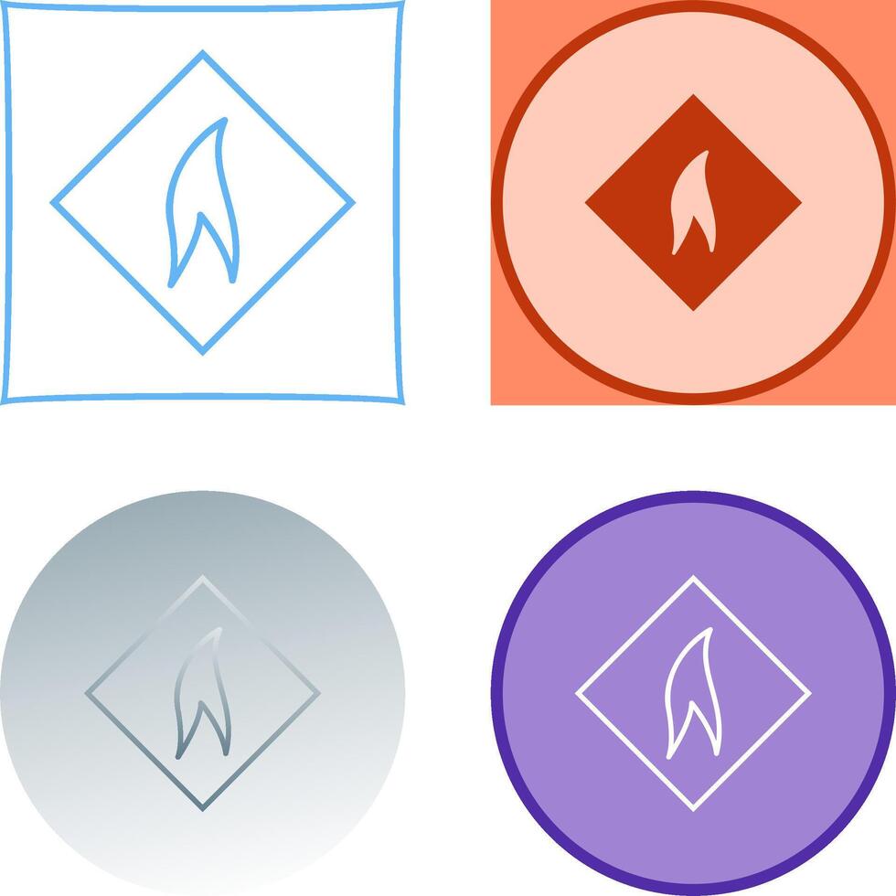 Flammable Material Icon Design vector