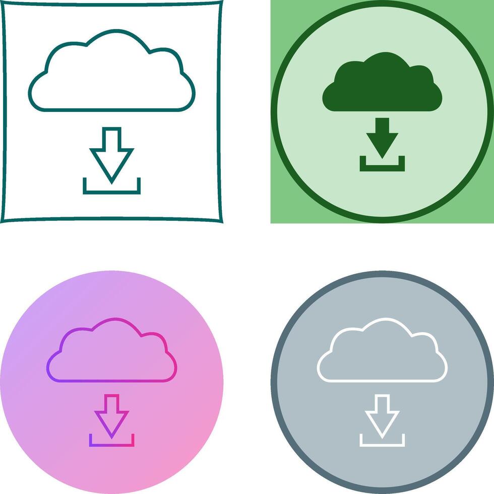 Unique Download from Cloud Icon Design vector