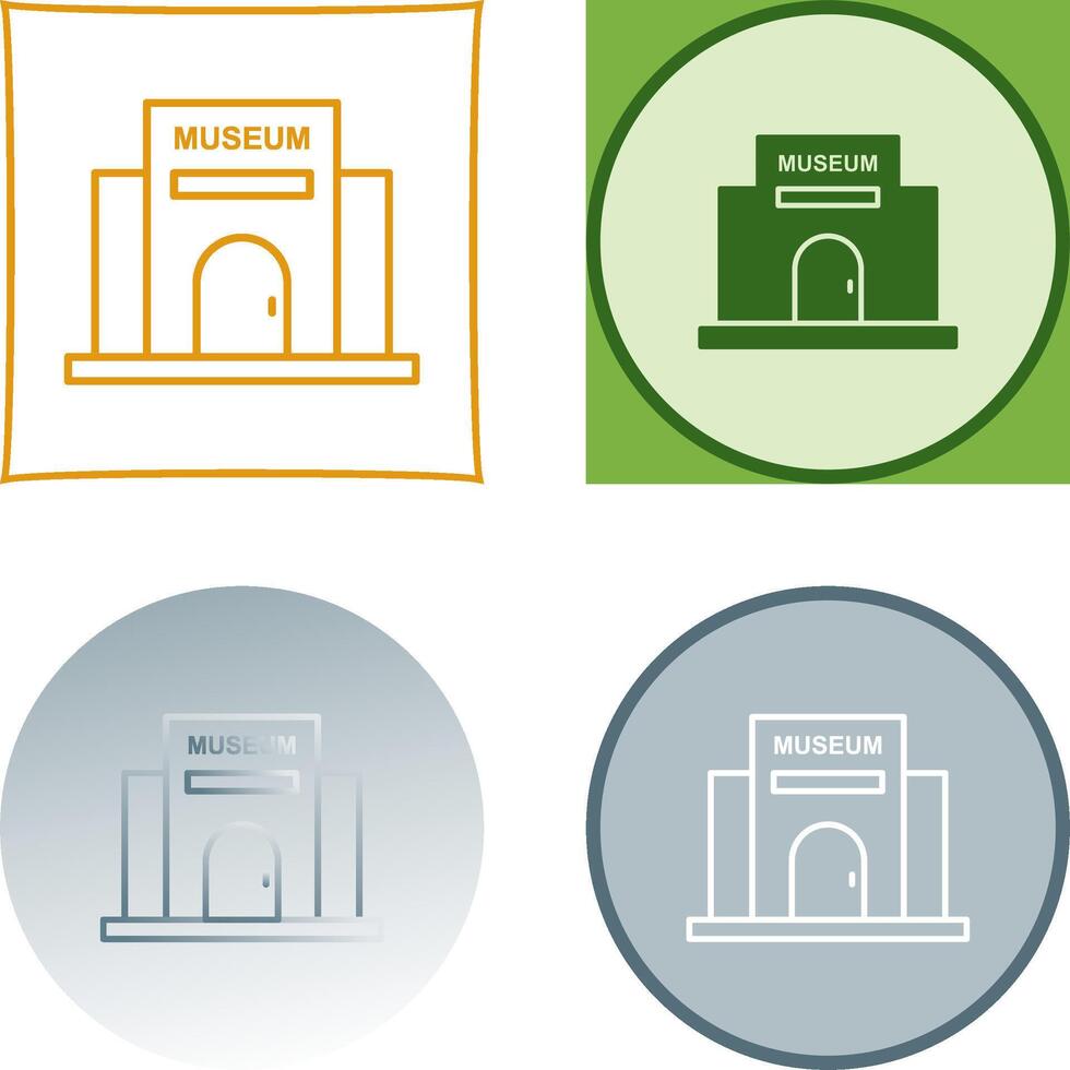 Museum Building Icon Design vector