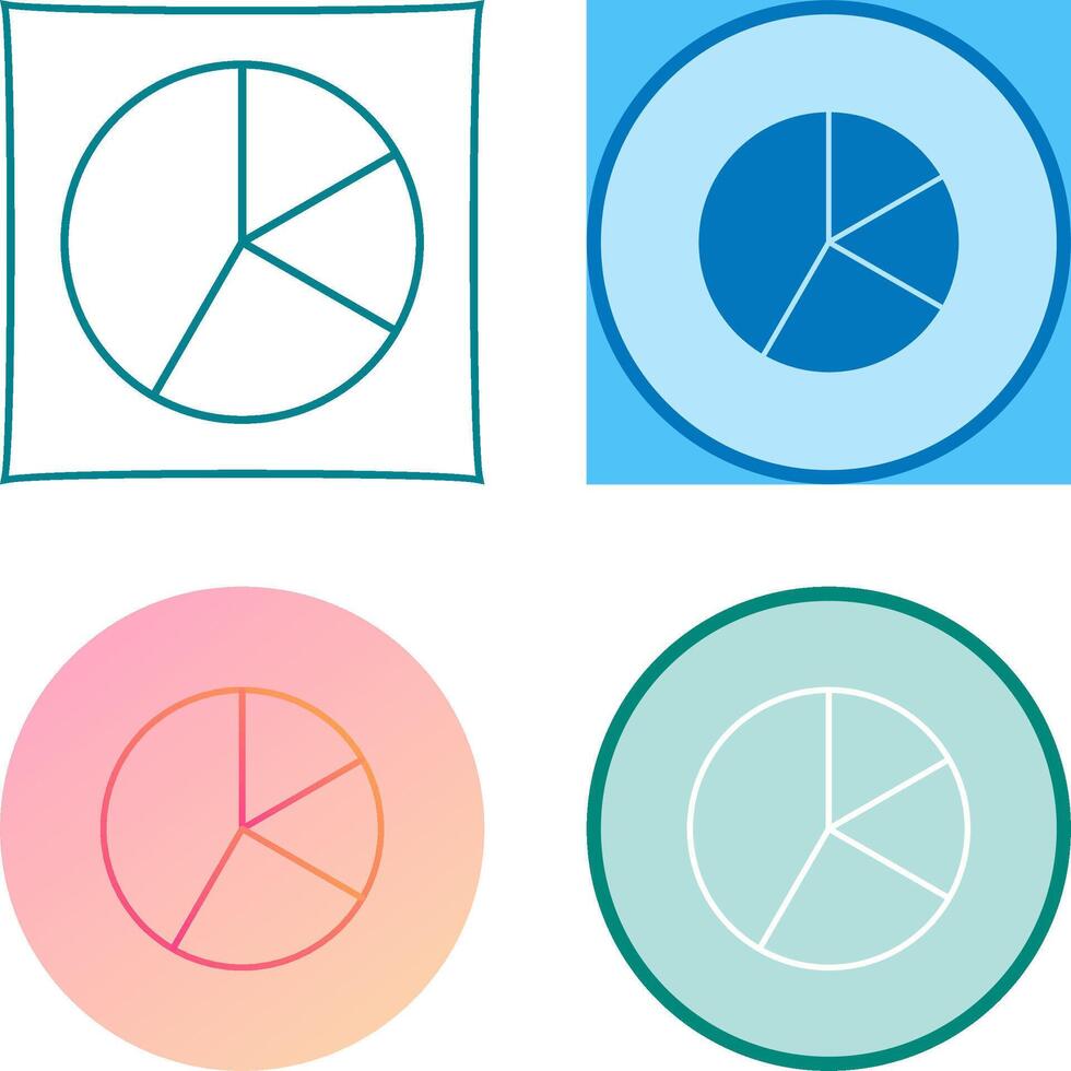 Pie Chart Icon Design vector