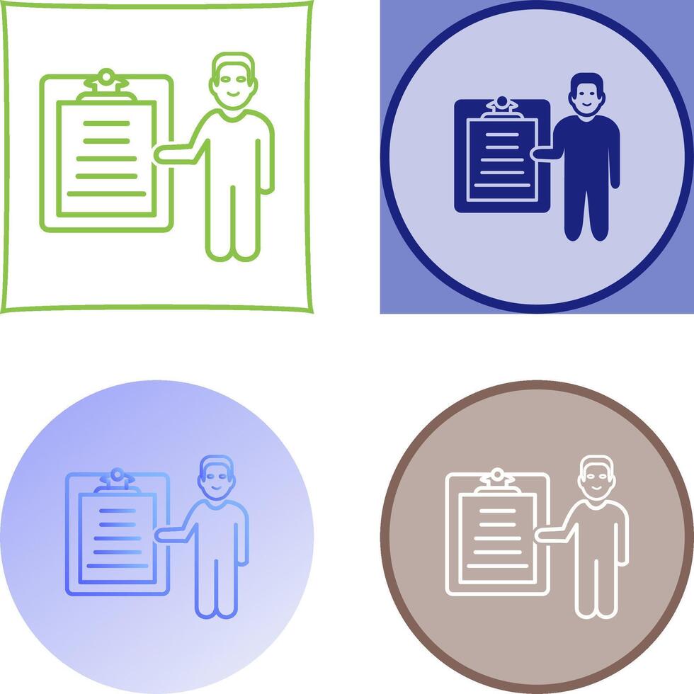 Unique Male Presenter Icon Design vector