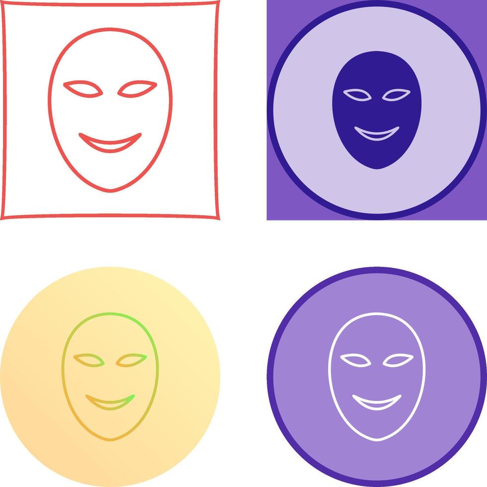 Ancient Face Mask Icon Design vector