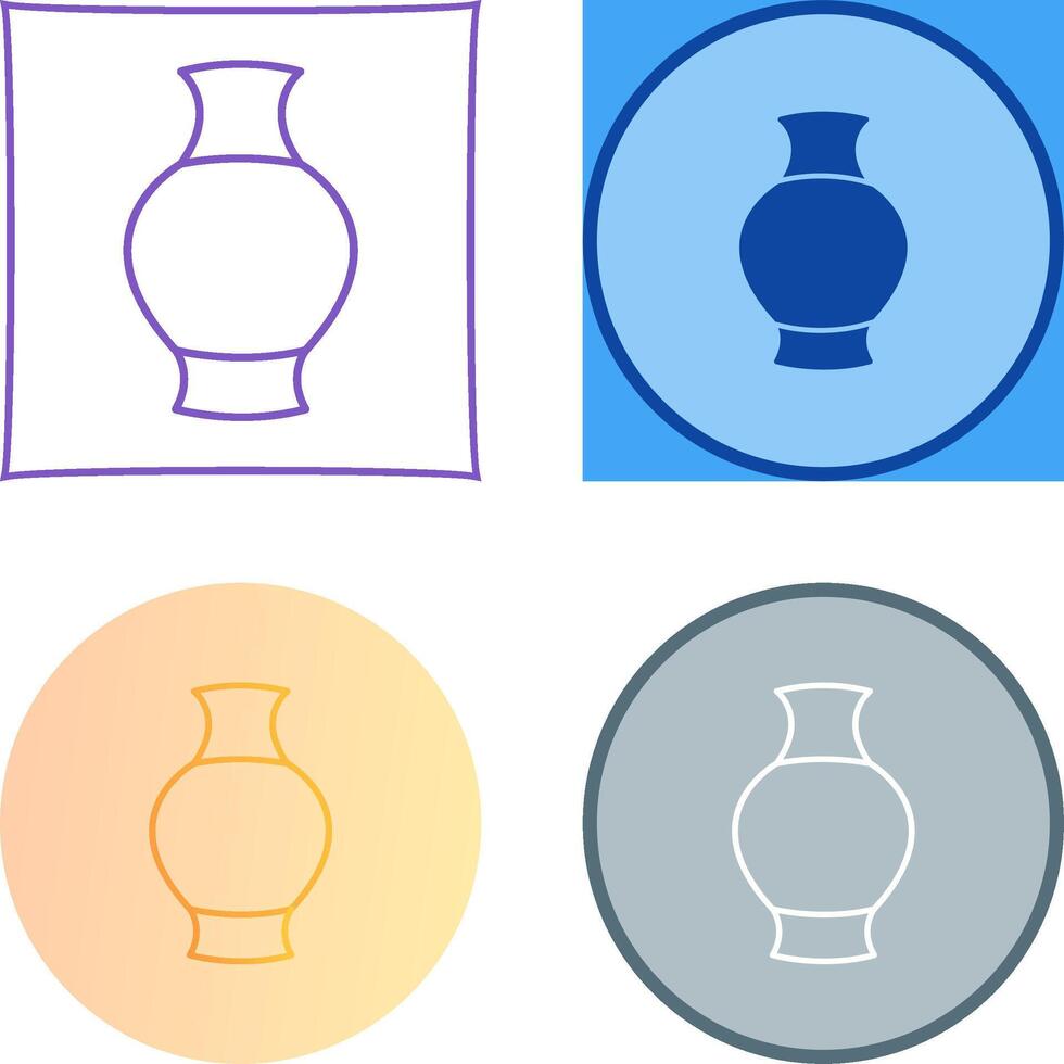 Antique Jar Icon Design vector