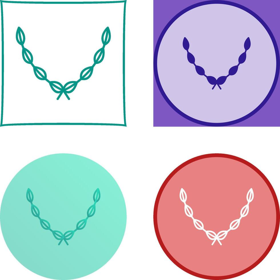 Leaves Wreath Icon Design vector