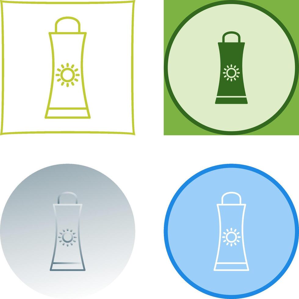 Sunblock Cream Icon Design vector