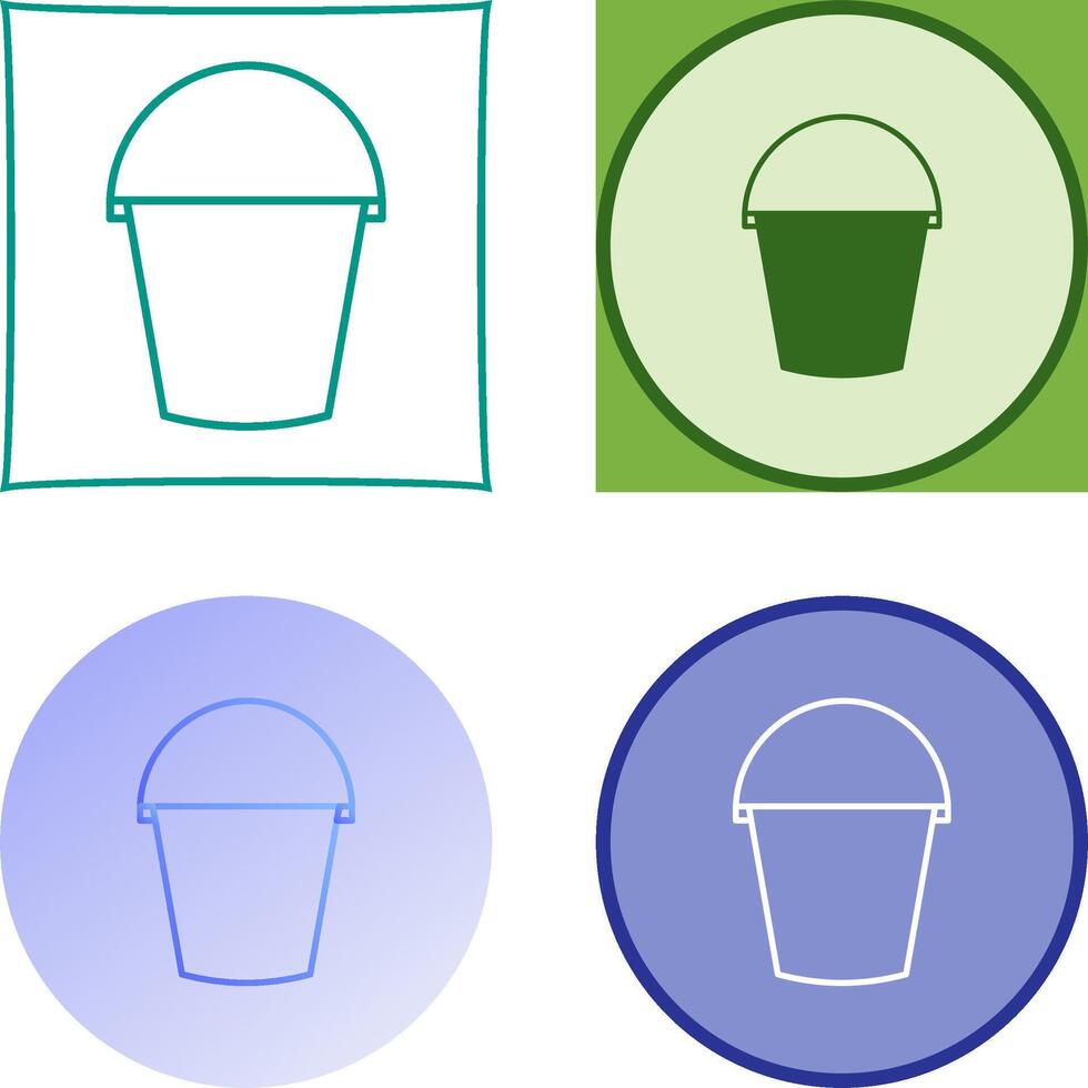 Water Bucket Icon Design vector