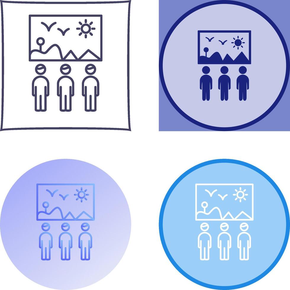 Viewing Painting Icon Design vector