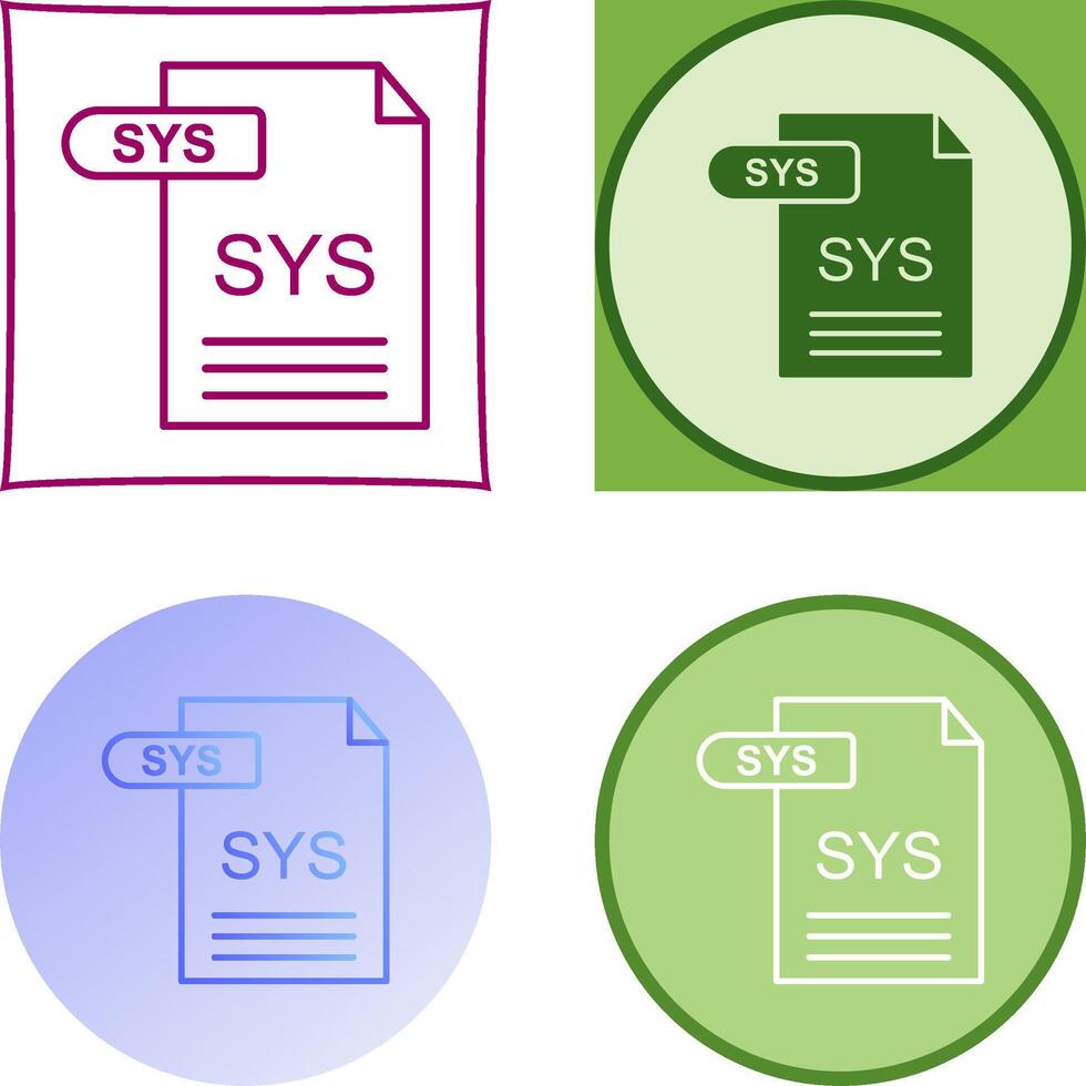 SYS Icon Design vector