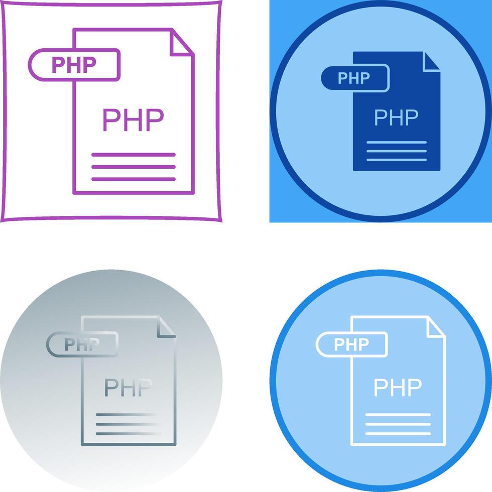 PHP Icon Design vector