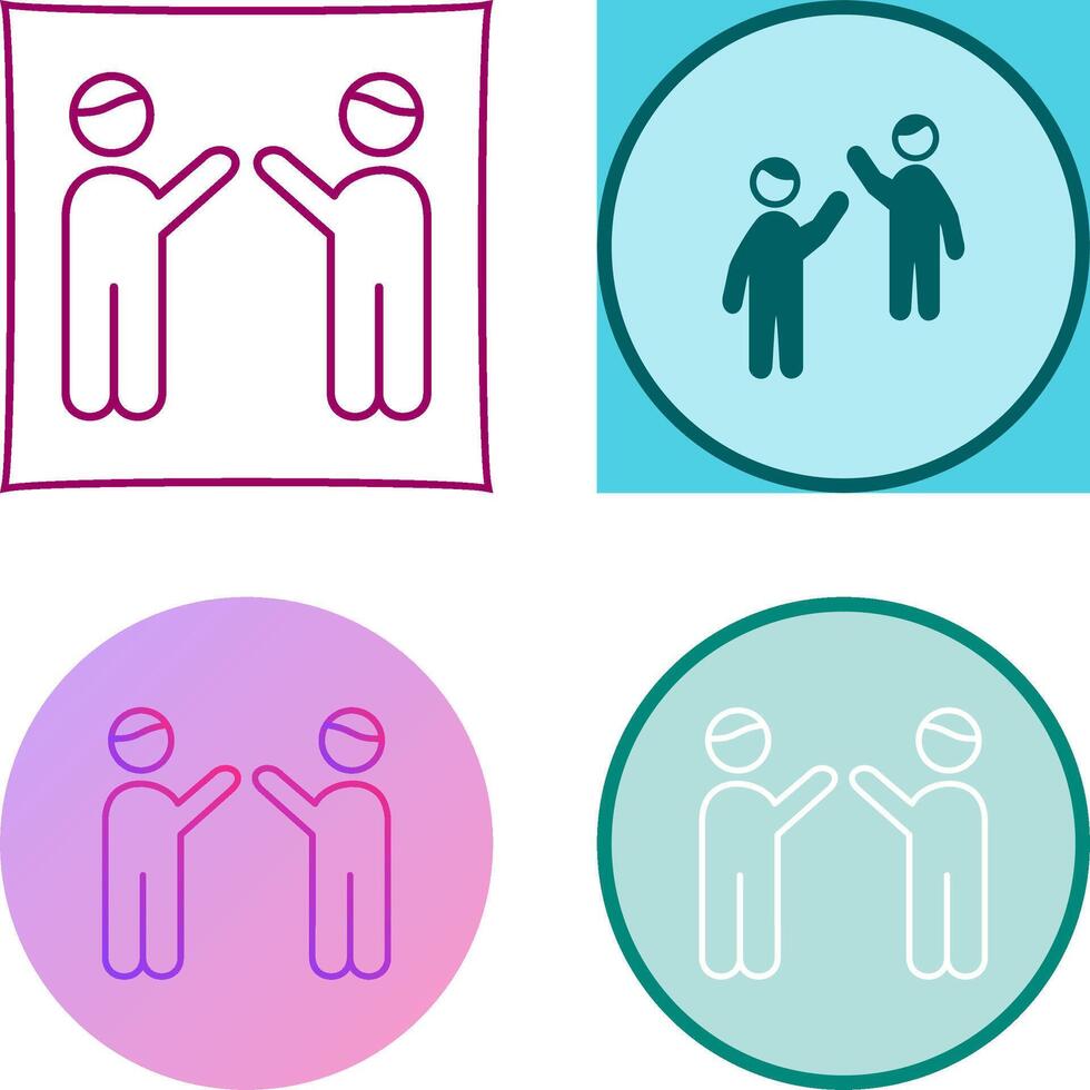 Waing to people Icon Design vector