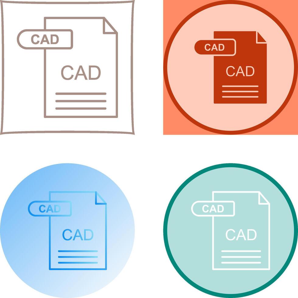 CAD Icon Design vector