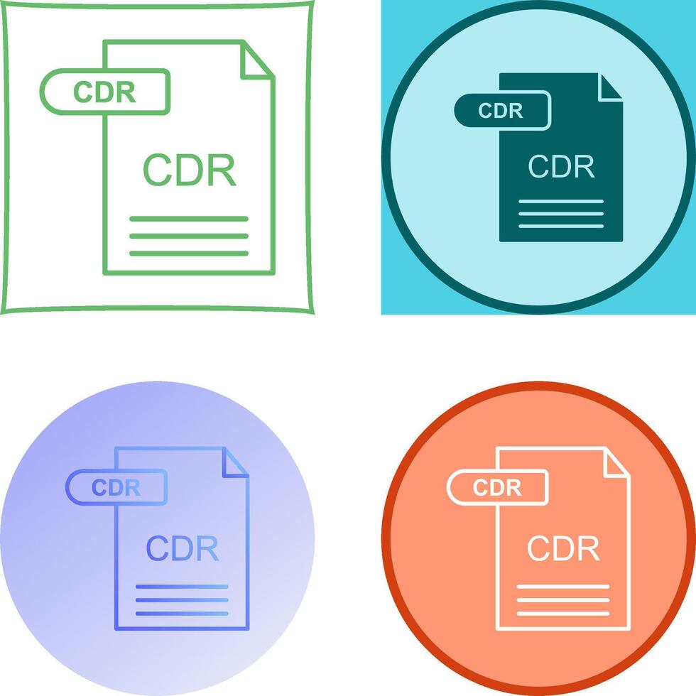 CDR Icon Design vector