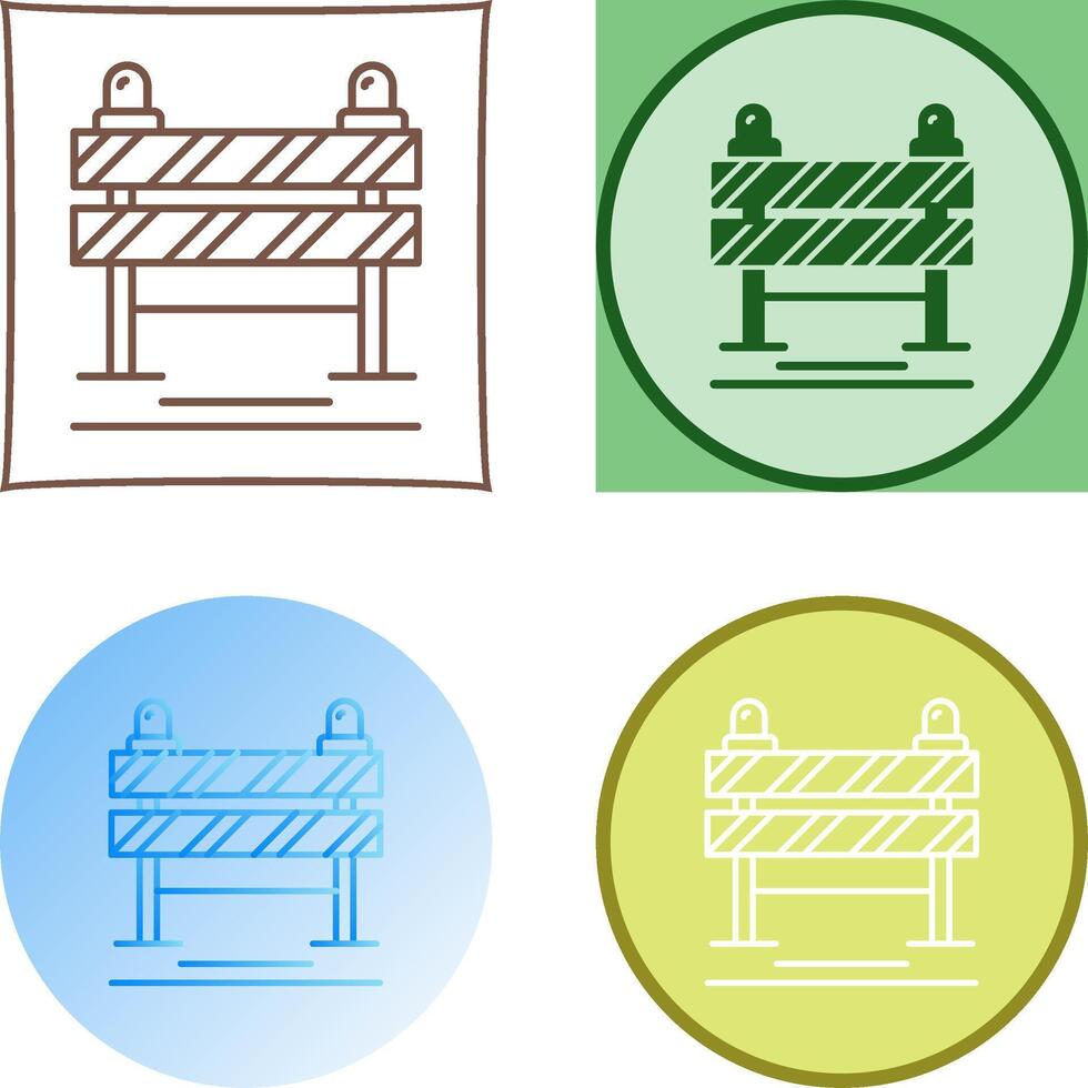 Road Blockade Icon Design vector