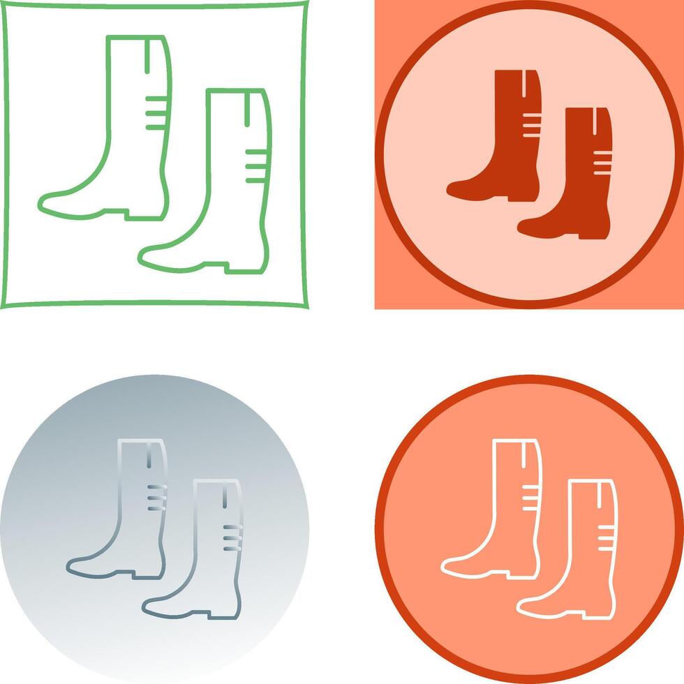 Gardening Boots Icon Design vector
