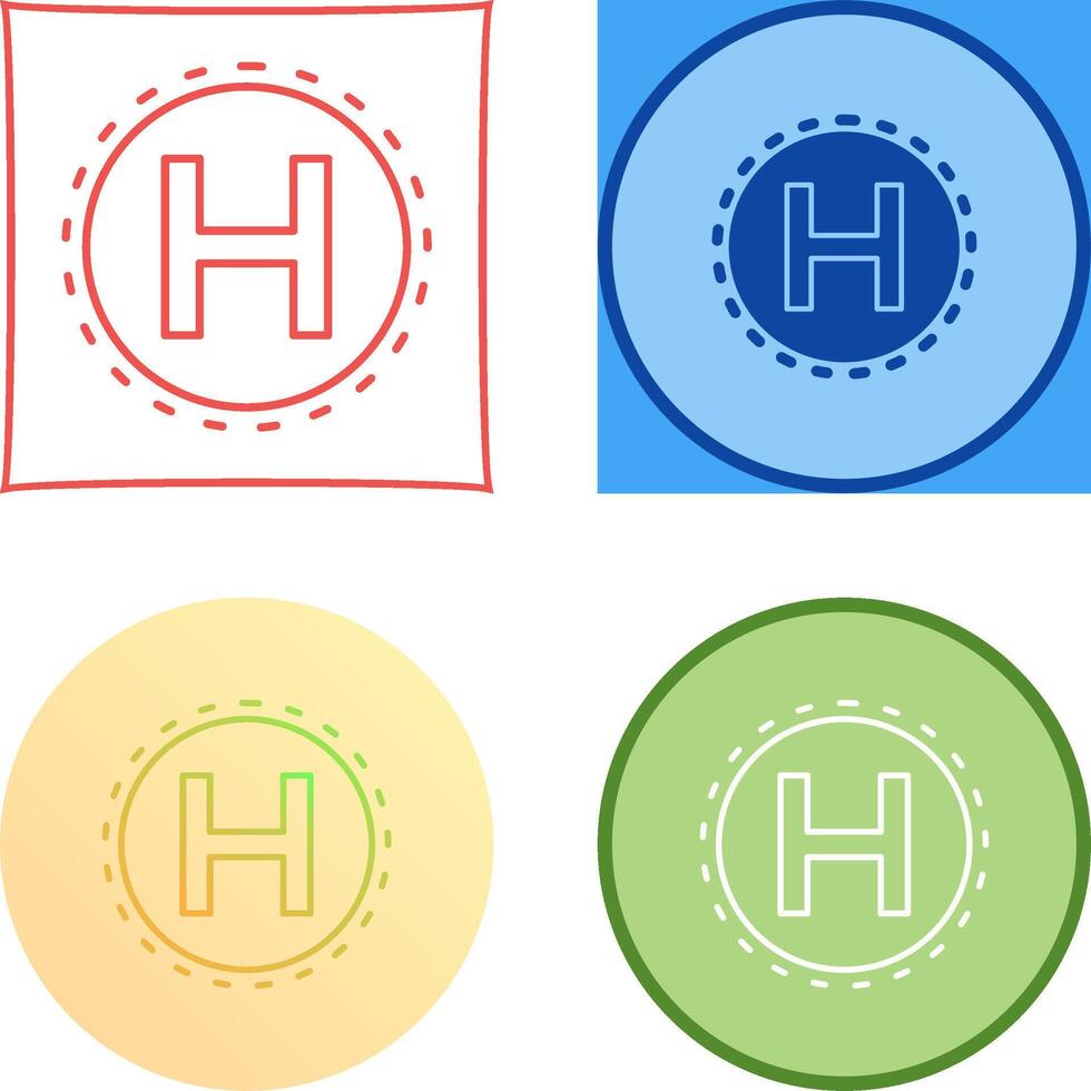 Helipad Icon Design vector