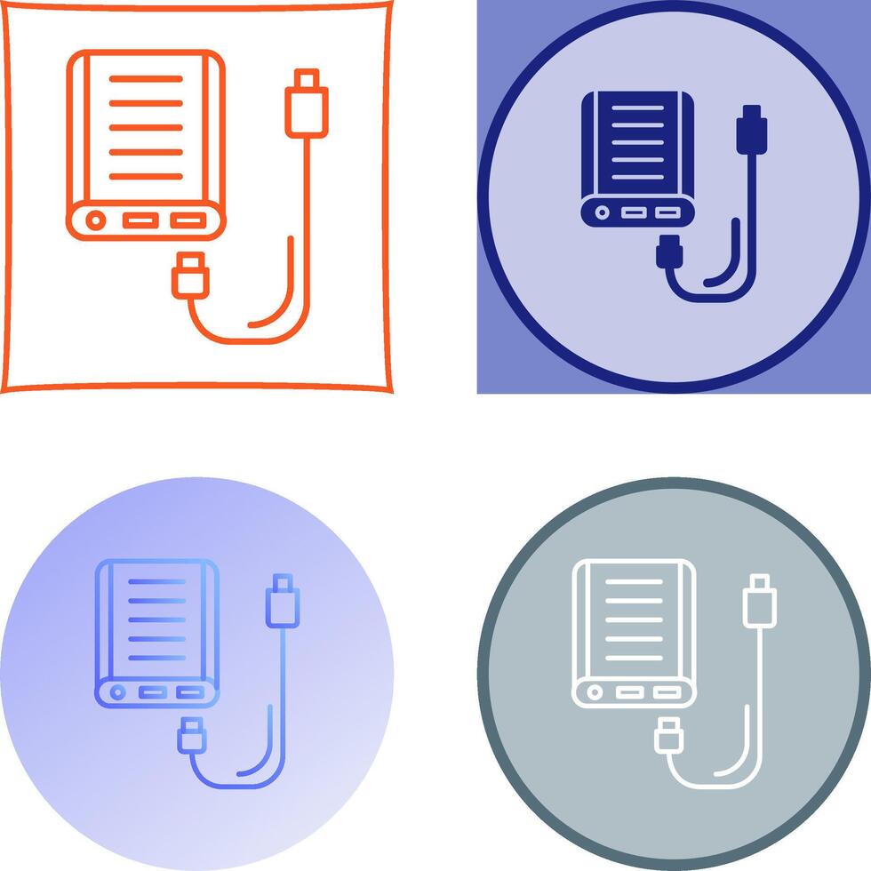 Power Bank Icon Design vector