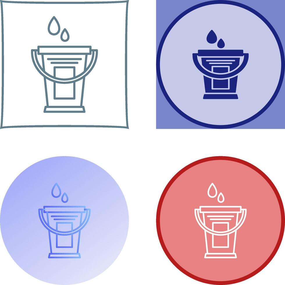 Water Bucket Icon Design vector