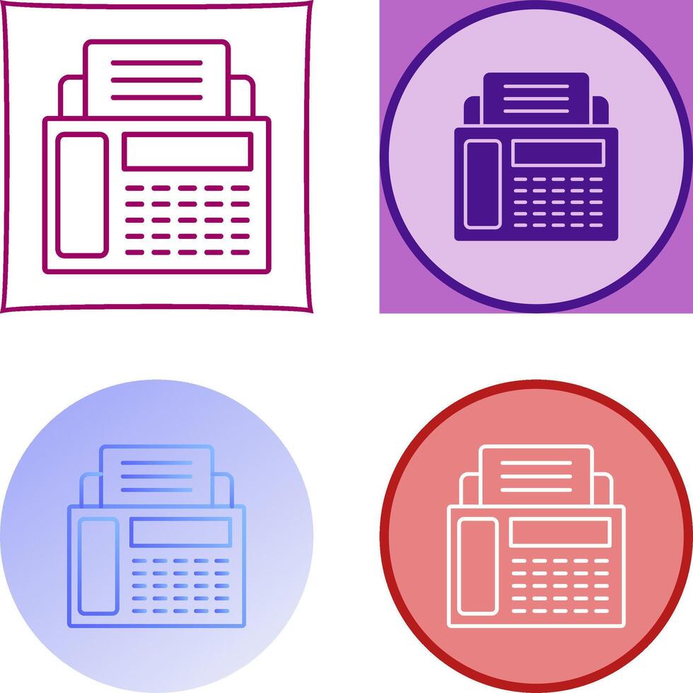 Fax Machine Icon Design vector