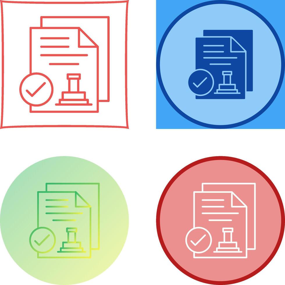 Approved Icon Design vector