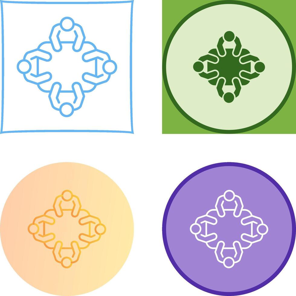 Staff Meeting Icon Design vector