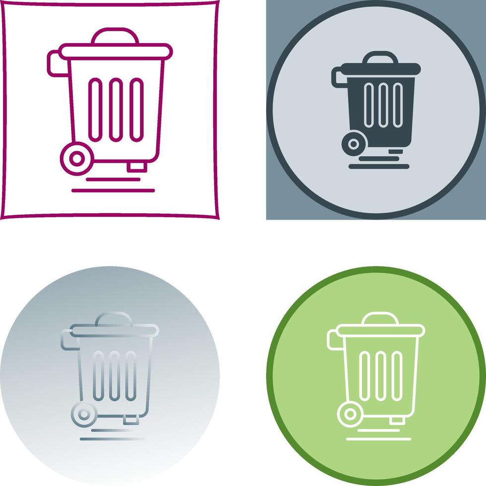 Dustbin Icon Design vector