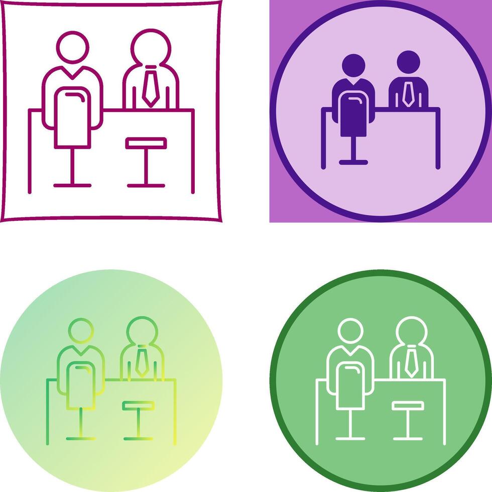 Employee Interview Icon Design vector