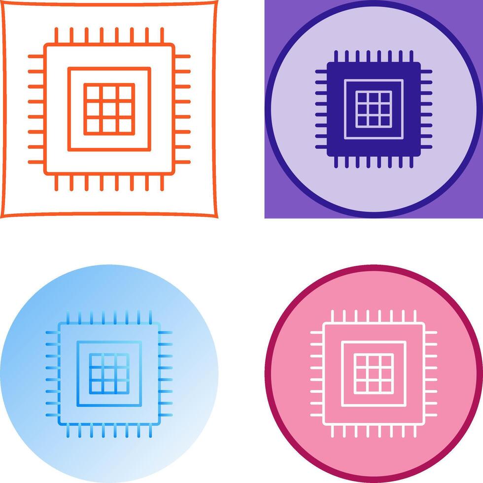 Processor Icon Design vector