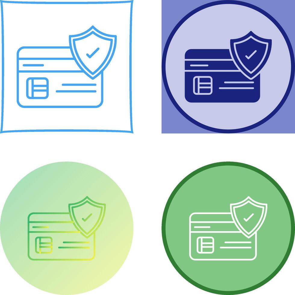 Card Protection Icon Design vector
