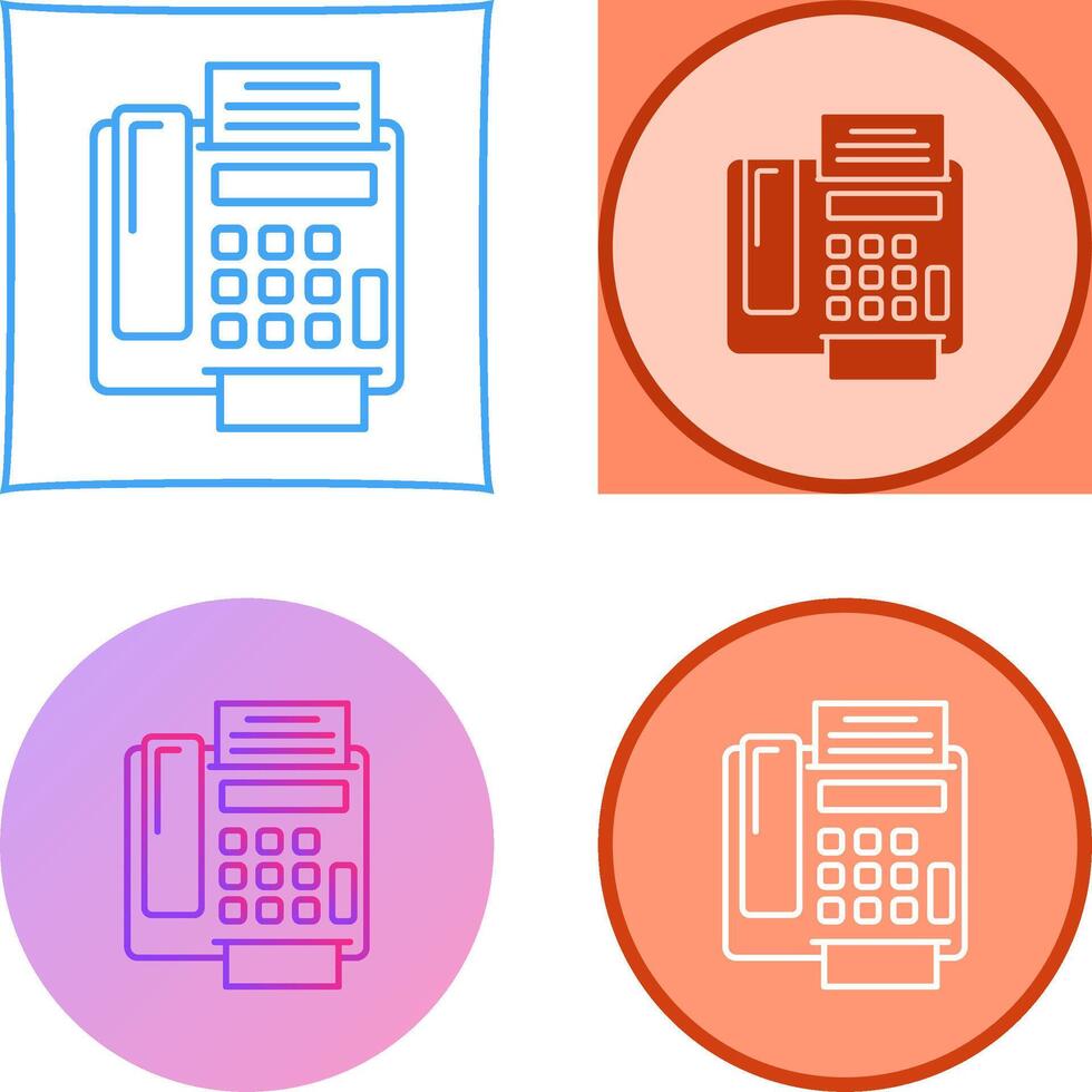 fax Machine Icon Design vector