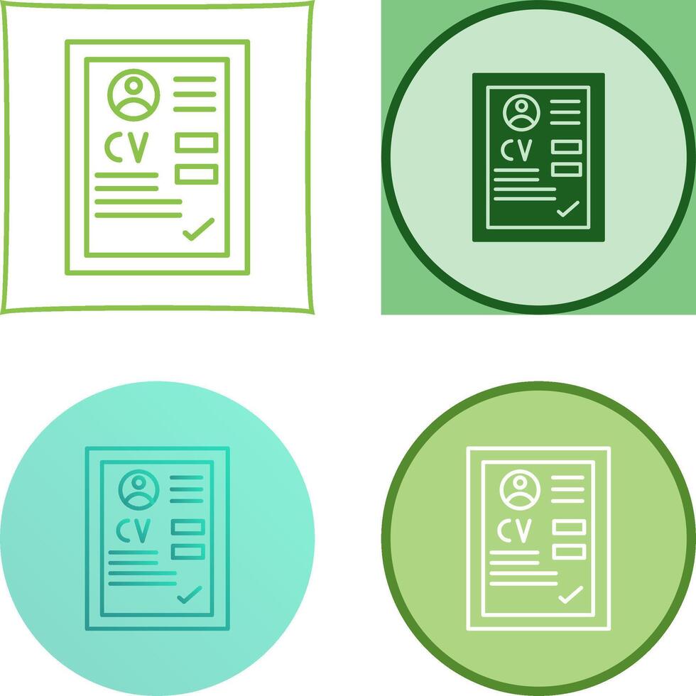 CV Icon Design vector