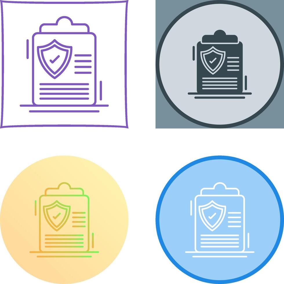Protection Policy Icon Design vector