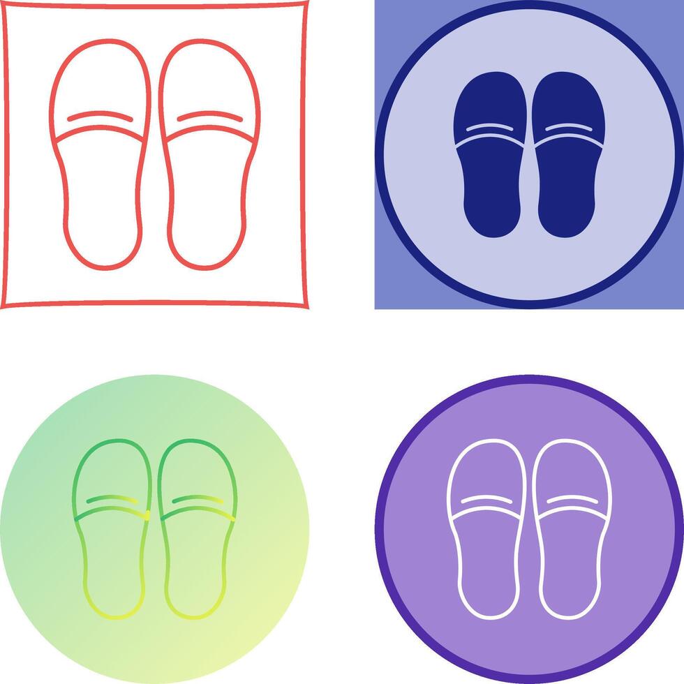 Slippers Icon Design vector