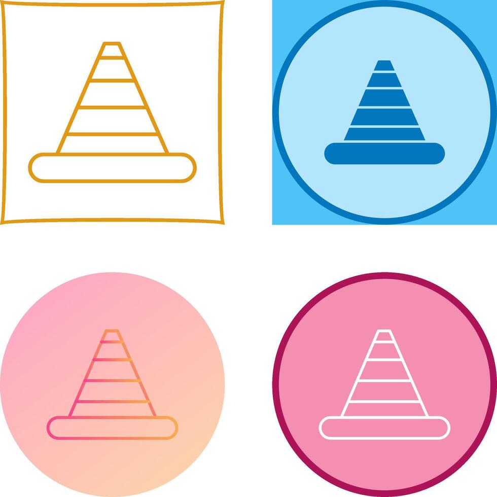 Traffic Cone Icon Design vector