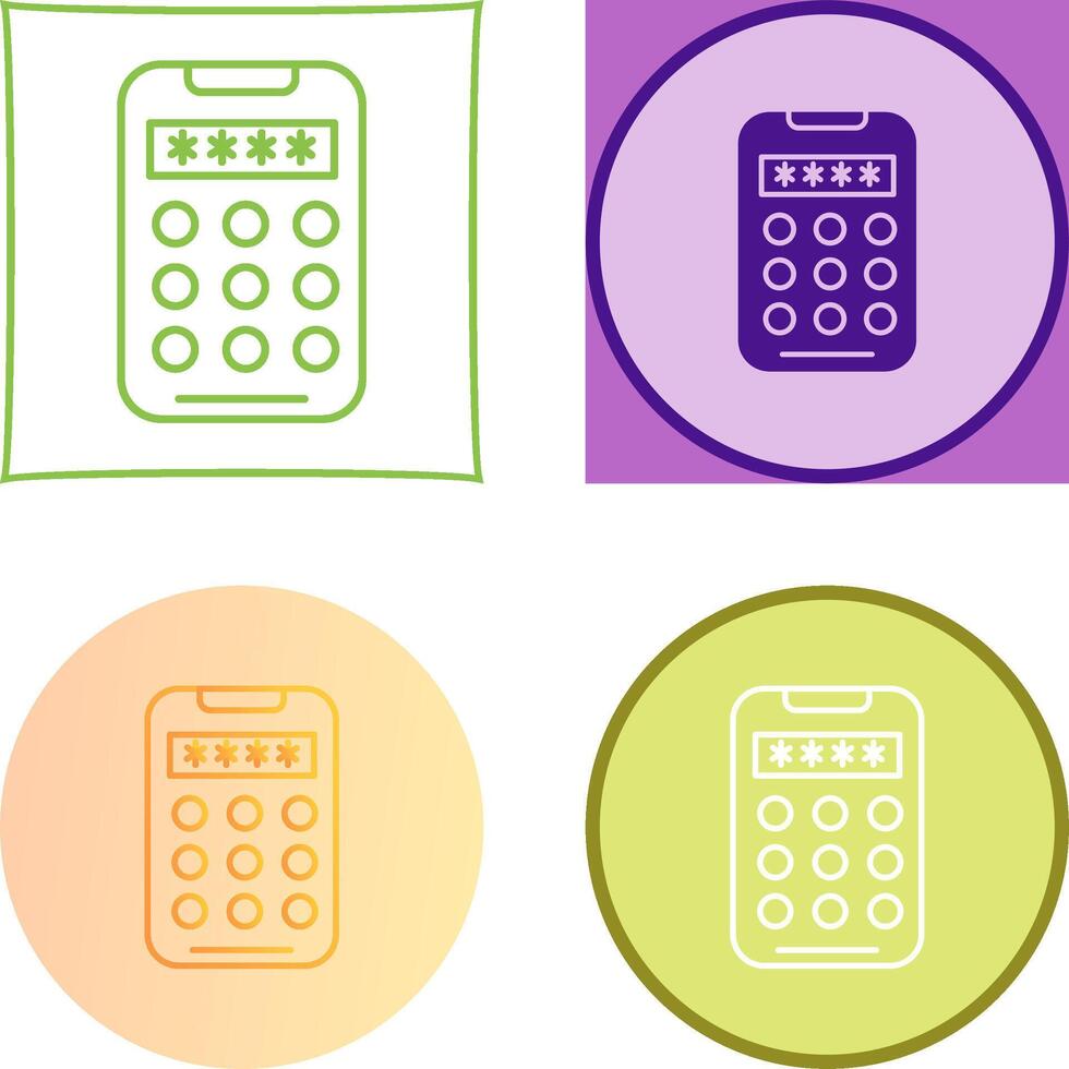 Pin Code Icon Design vector