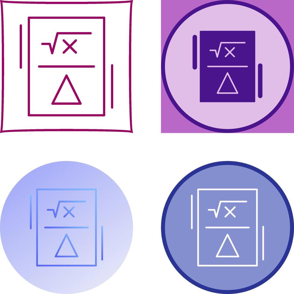Formula Icon Design vector